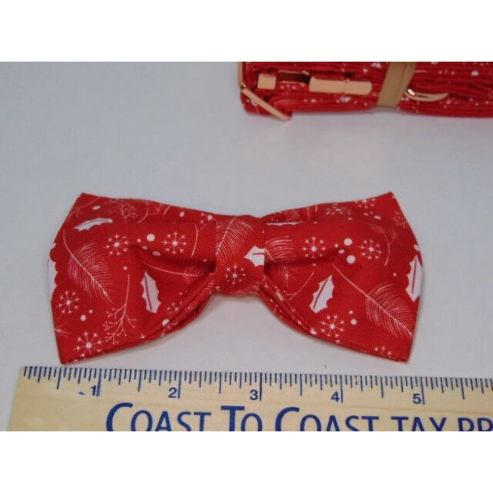 Lionheart glory Christmas Dog Collars, Soft Bowtie Dog Collar, Large Adjustable - Picture 7 of 9